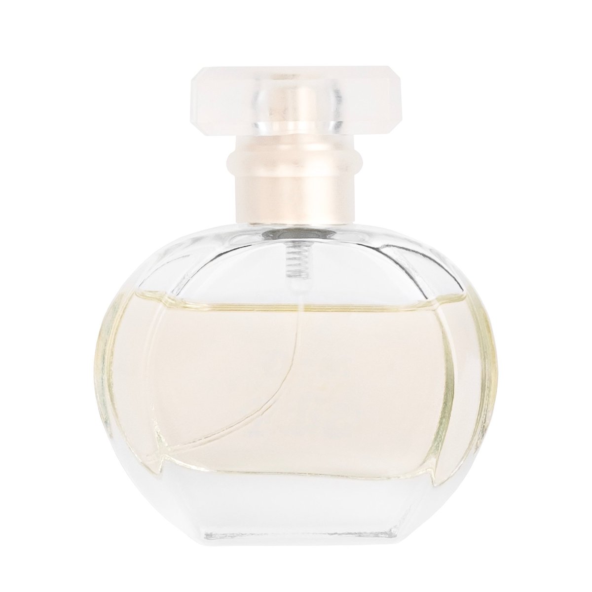 Women's perfume bottle isolated on white